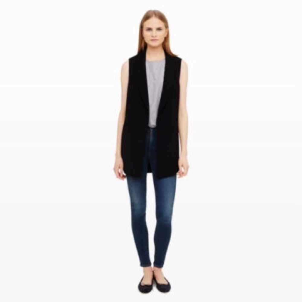 Club Monaco Sonti Tailored Blazer Vest Black - Size‎ XS-Retail $329